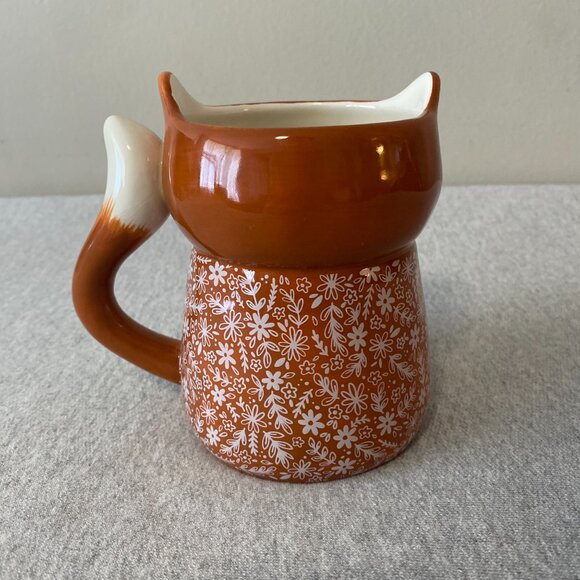 Natural Life Folk Art Francis The Fox "Cup of Cozy" Orange White Coffee Mug - Picture 3 of 8